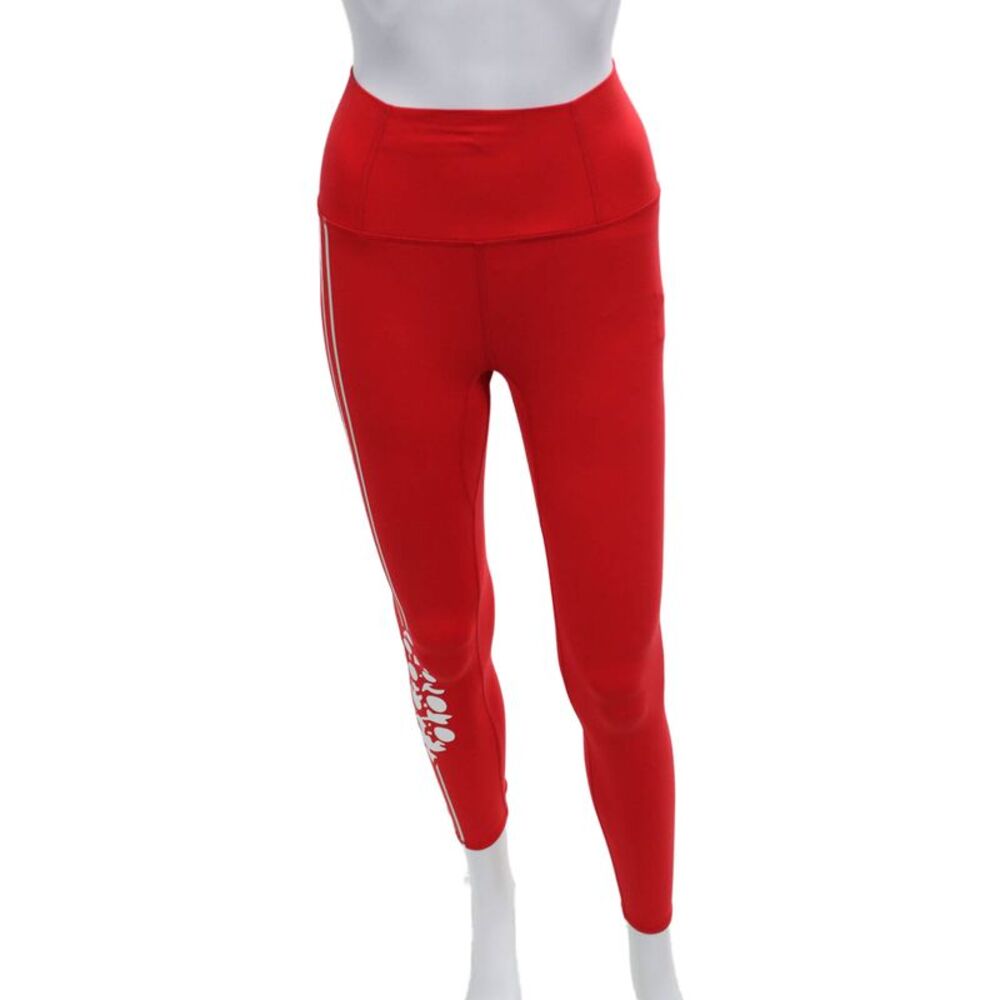 FP Movement Women Ankle Jeggings Red Polyester Graphic Print Sports Size XS